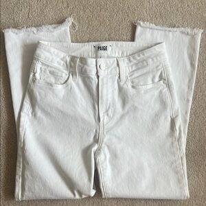 PAIGE White Cindy Crop Jeans
